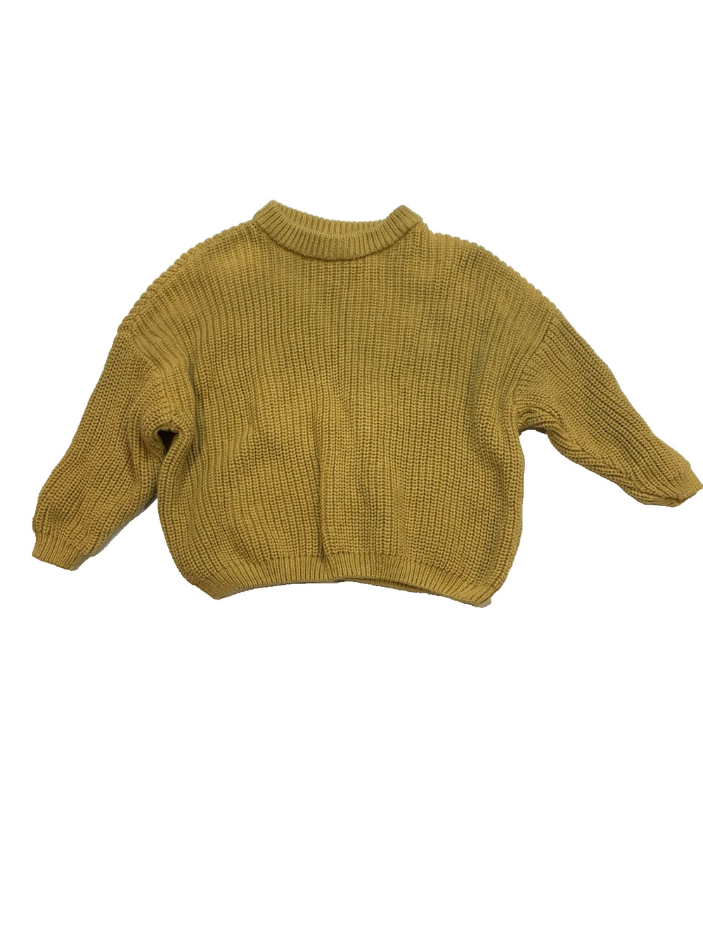 Sova Baby Ribbed Knit Sweater Mustard Yellow Pullover 6-12 Months